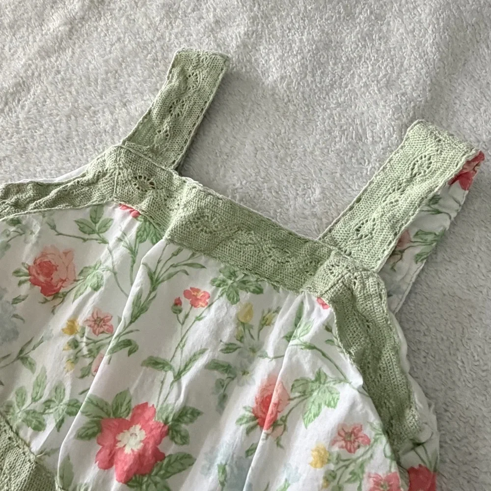 Janie and Jack | Floral Lace Trim Romper | Size 5